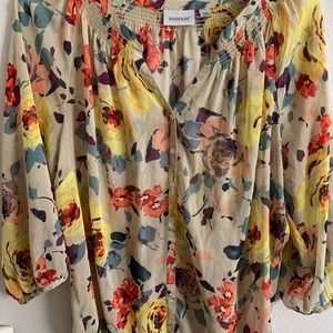 EUC AVENUE FLORAL BLOUSE 22/24